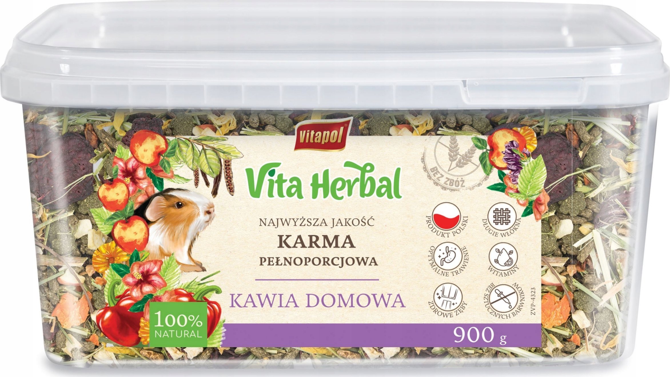 Vitapol Karma podstawowa Vita Herbal dla świnki morskiej 900g (ZVP-4323)