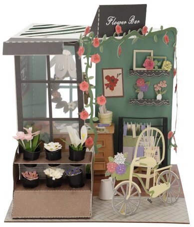 DIY MINIATUROWY DOMEK - KWIACIARNIA | DIY | Puzzle 3D