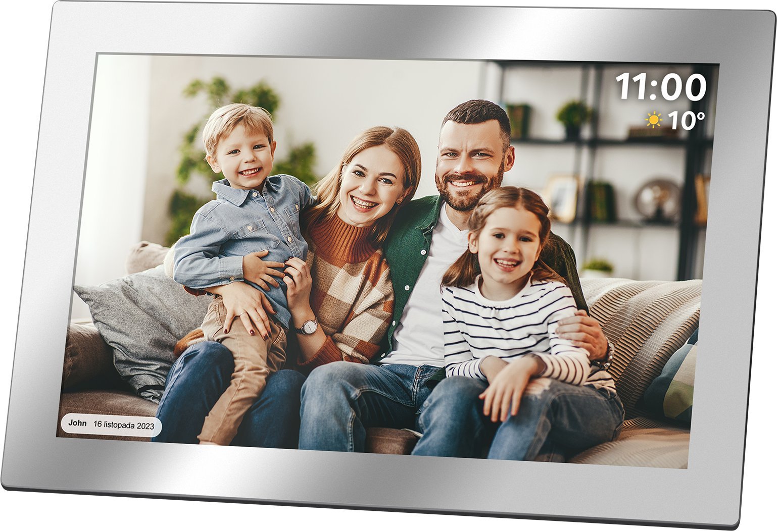 Ramka cyfrowa Kruger&Matz Cyfrowa ramka Kruger&Matz na zdjęcia FRAMEO Wi-Fi 10,1" lustrzana