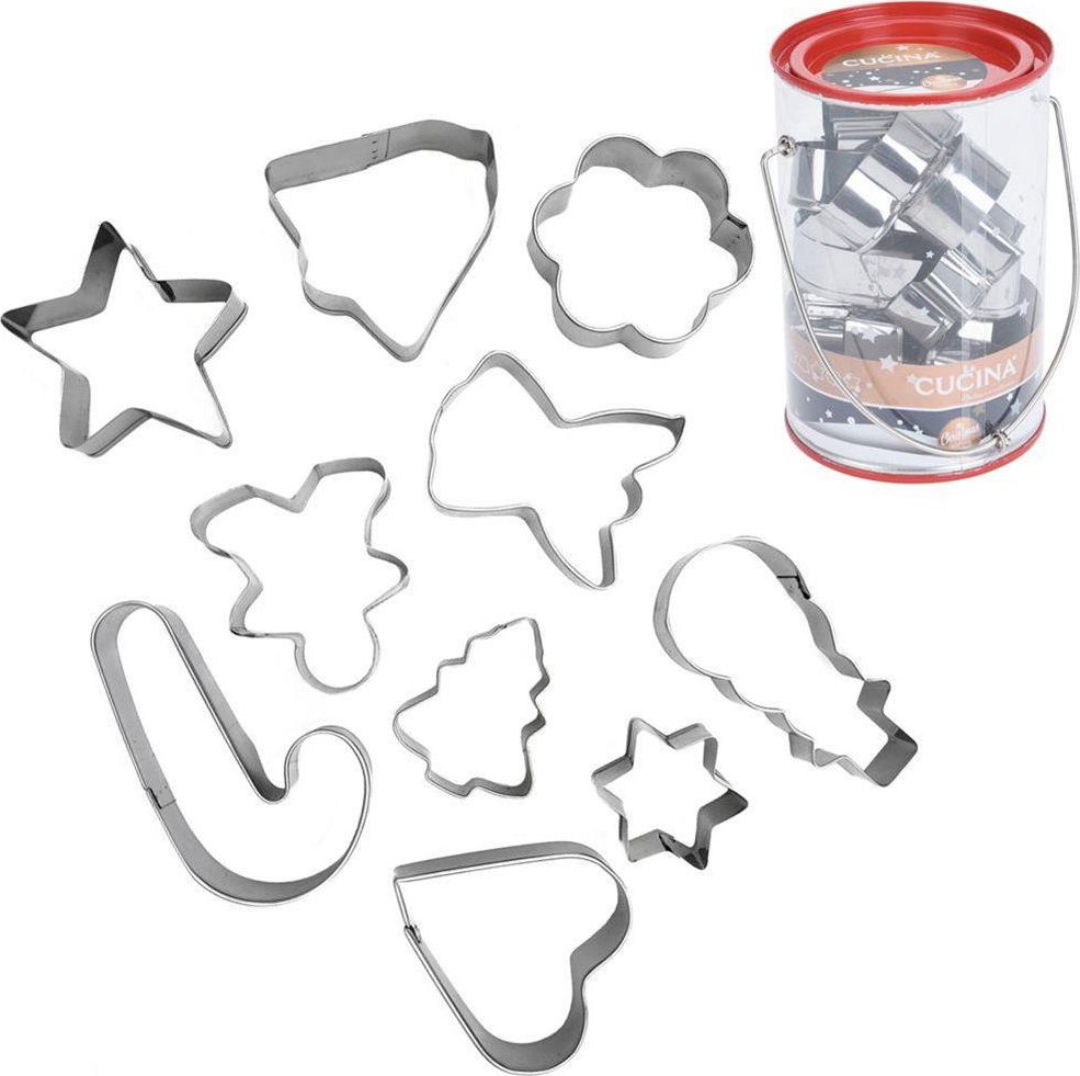 La Cucina Wykrawacze do ciastek, pierników, ŚWIĄTECZNE, 10 el., foremki, Święta, Boże Narodzenie