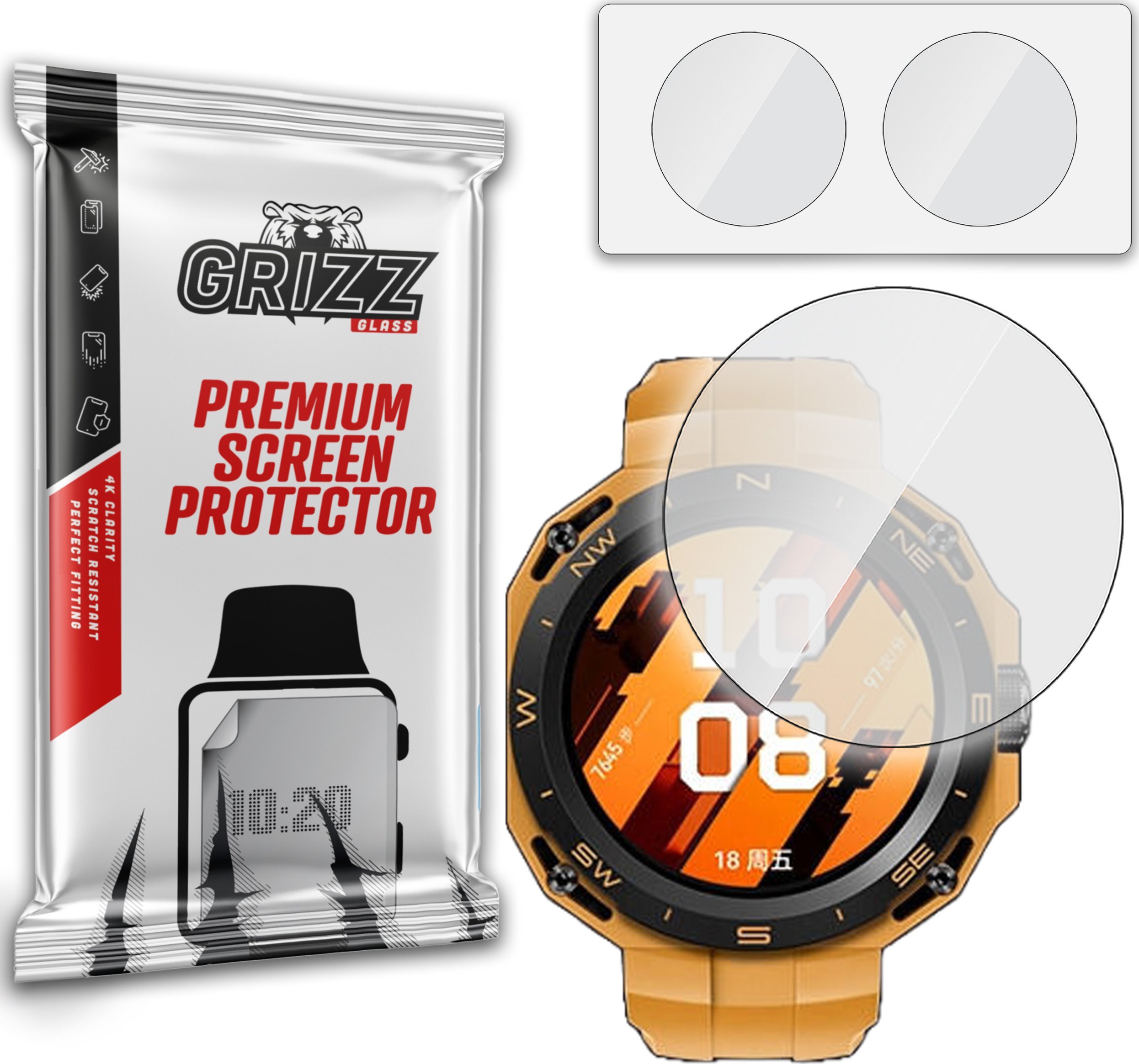 GrizzGlass Szkło hybrydowe GrizzGlass HybridGlass do Huawei Watch GT Cyber