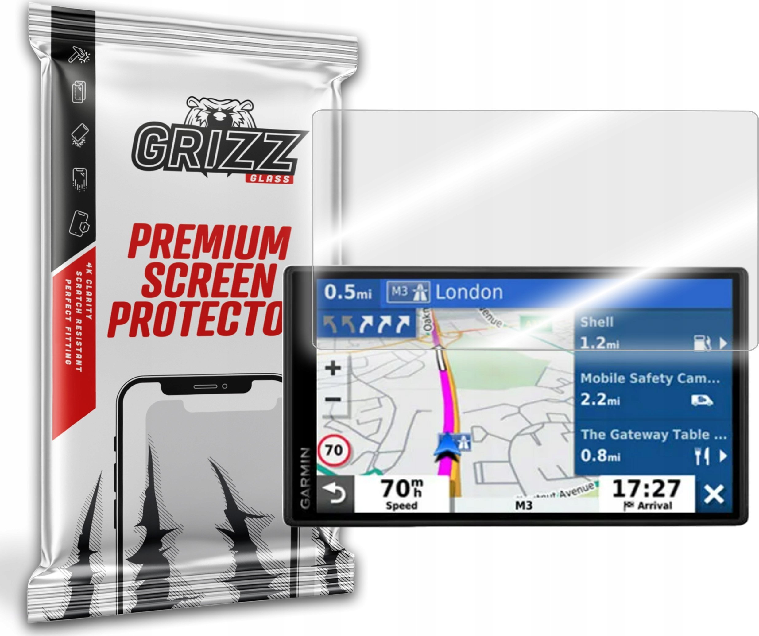 GrizzGlass Szkło hybrydowe GrizzGlass HybridGlass Garmin DriveSmart 55 Live Traffic