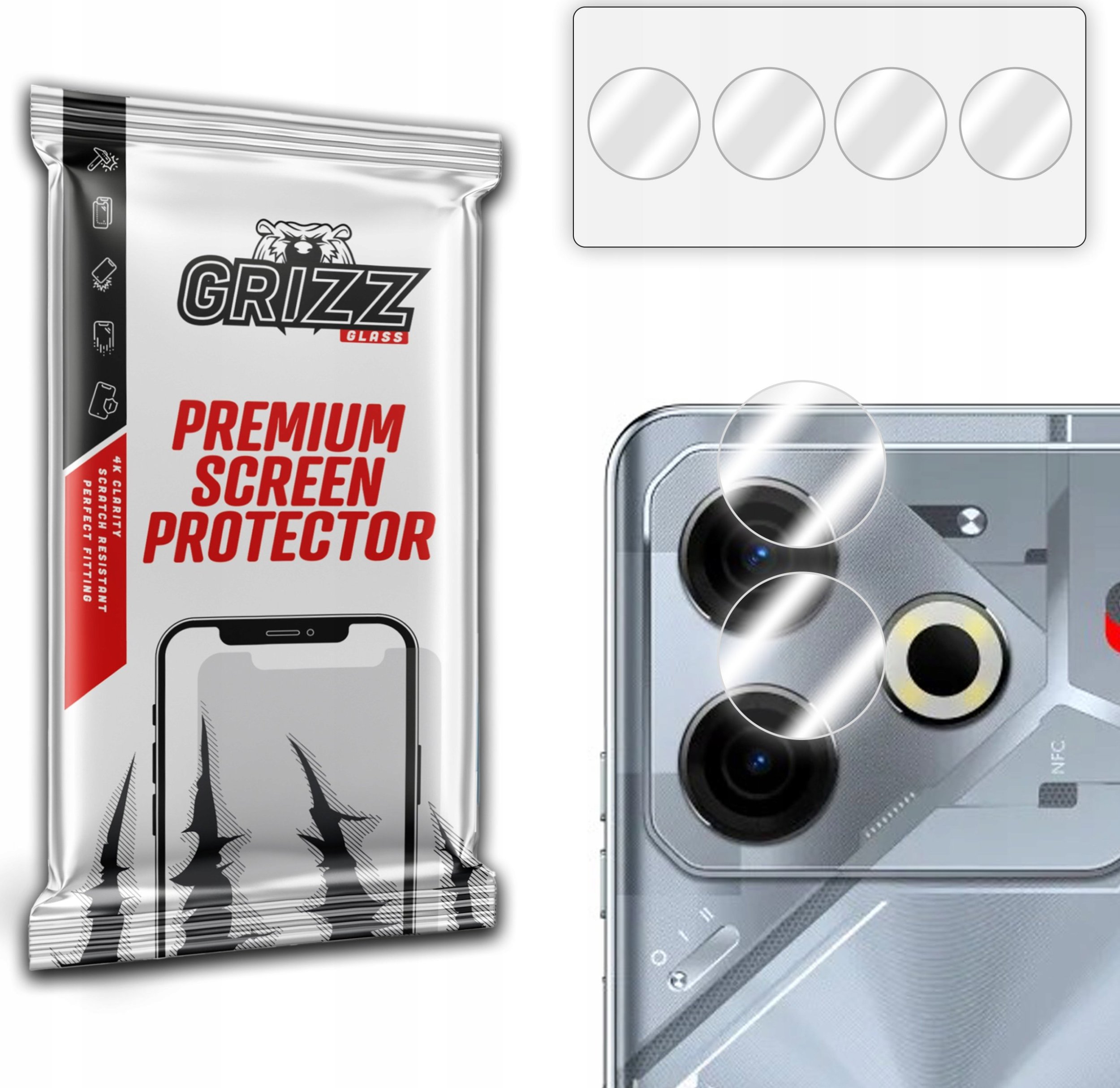 GrizzGlass Szkło na aparat GrizzGlass HybridGlass Camera do Tecno Pova 6 Neo