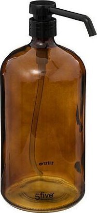 Dozownik do mydła 5five Dozownik na mydło, płyn do kąpieli, szkło, 1 l