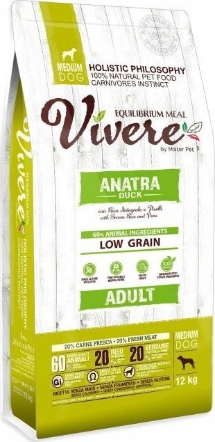 Vivere Dog Medium Adult Duck 3kg