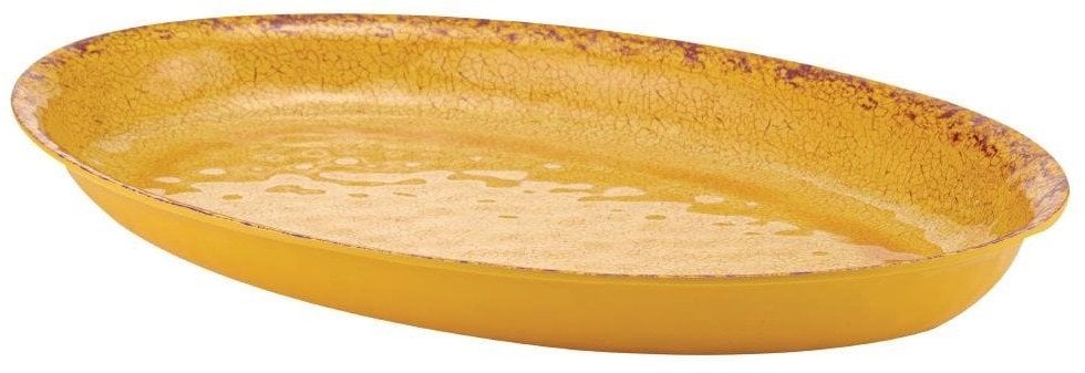 Skål Oval Casablanca 2.5 ltr 420x280x40 mm Melamin Orange,1 stk