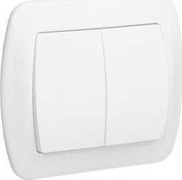 Kontakt-Simon Łącznik świecznikowy z podświetleniem AW5L/11 Akord biały