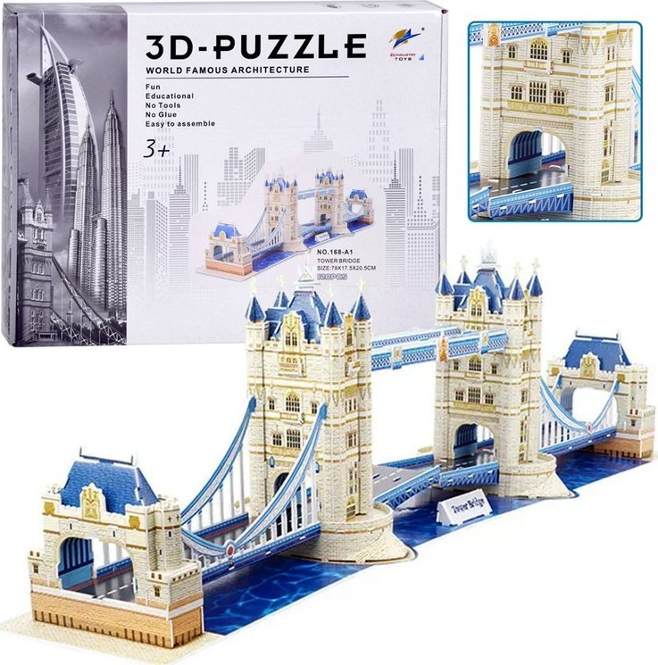Jokomisiada Puzzle 3D Tower Bridge 120-elementów Puzzle przestrzenne Londyn ZA5399