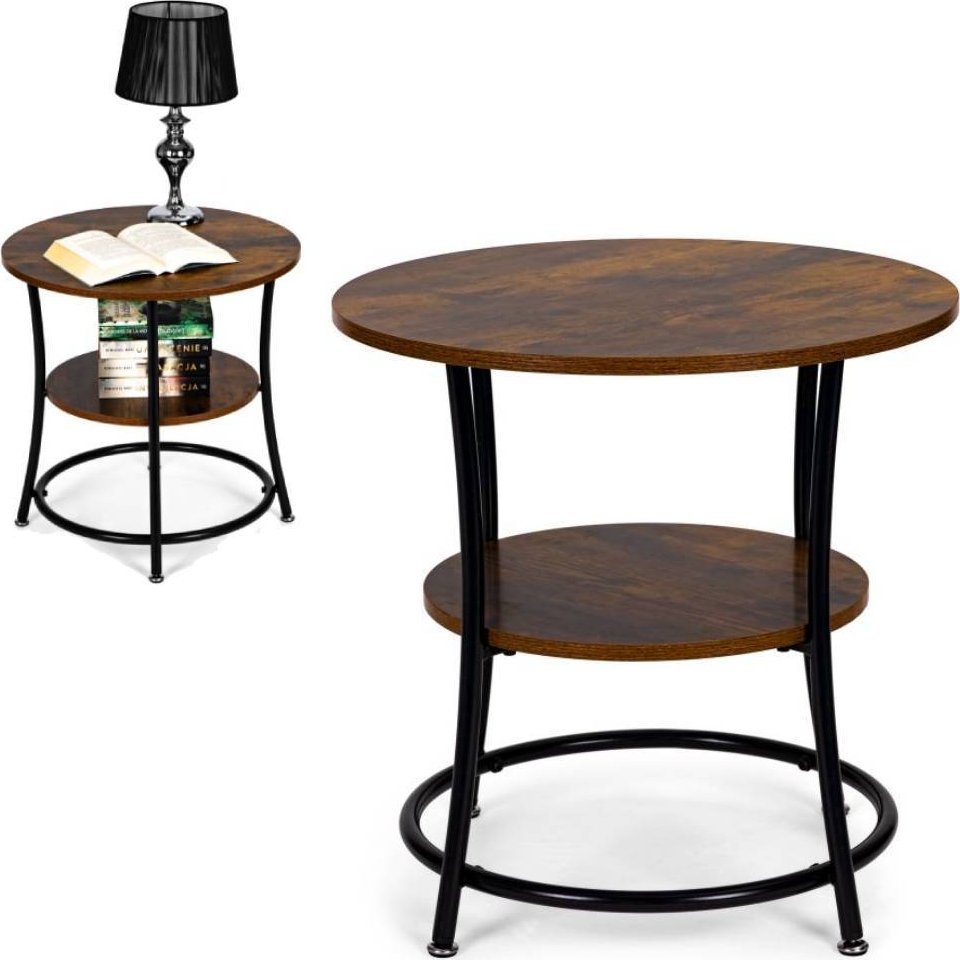 ModernHome Stolik stół kawowy okrągły ława industrial ModernHome