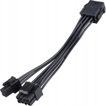 Akasa ATX/EPS 8-pin - ATX/EPS 8+4-pin, 0.15m, Czarny (AK-CBPW22-15)