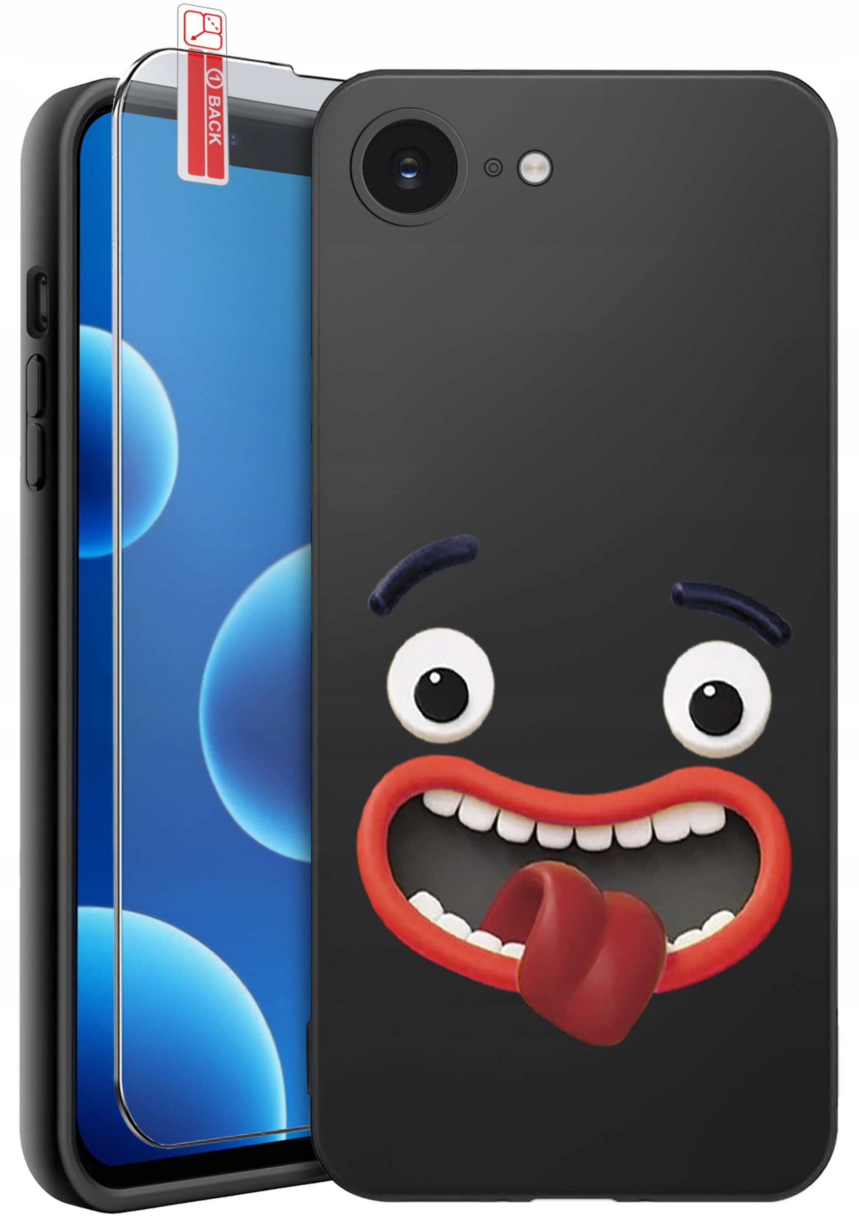 ETUI do iPhone 16e | WZORY | SILIKONOWE MATT CASE + SZKŁO 9H