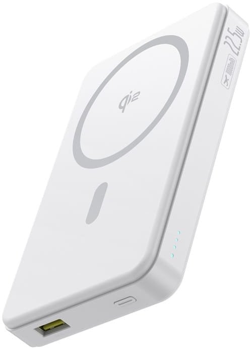 Powerbank Baseus Airpow II 10000mAh Qi2 z MagSafe 22,5W z kablem Baseus Simple Series USB-C - USB-C 20V/3A (30cm) - biały