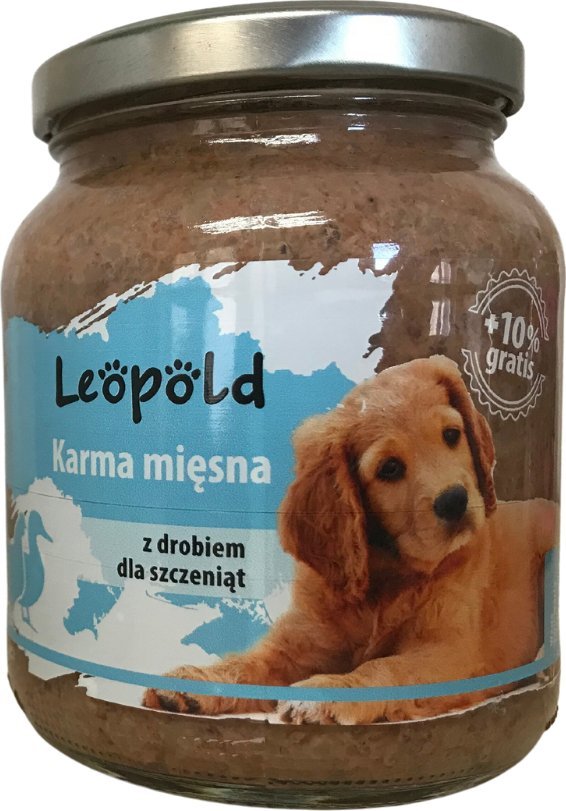 Triton Leopold Karma mięsna z drobiem dla szczeniąt 300g
