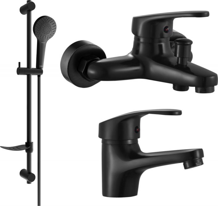 Bateria prysznicowa Mexen Mexen Erica DF05 zestaw prysznicowy, czarny - 746403DF05-70