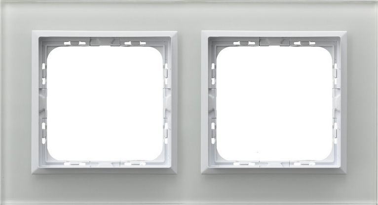 Ospel Ramka Podwójna Białe Szkło IMPRESJA OSPEL