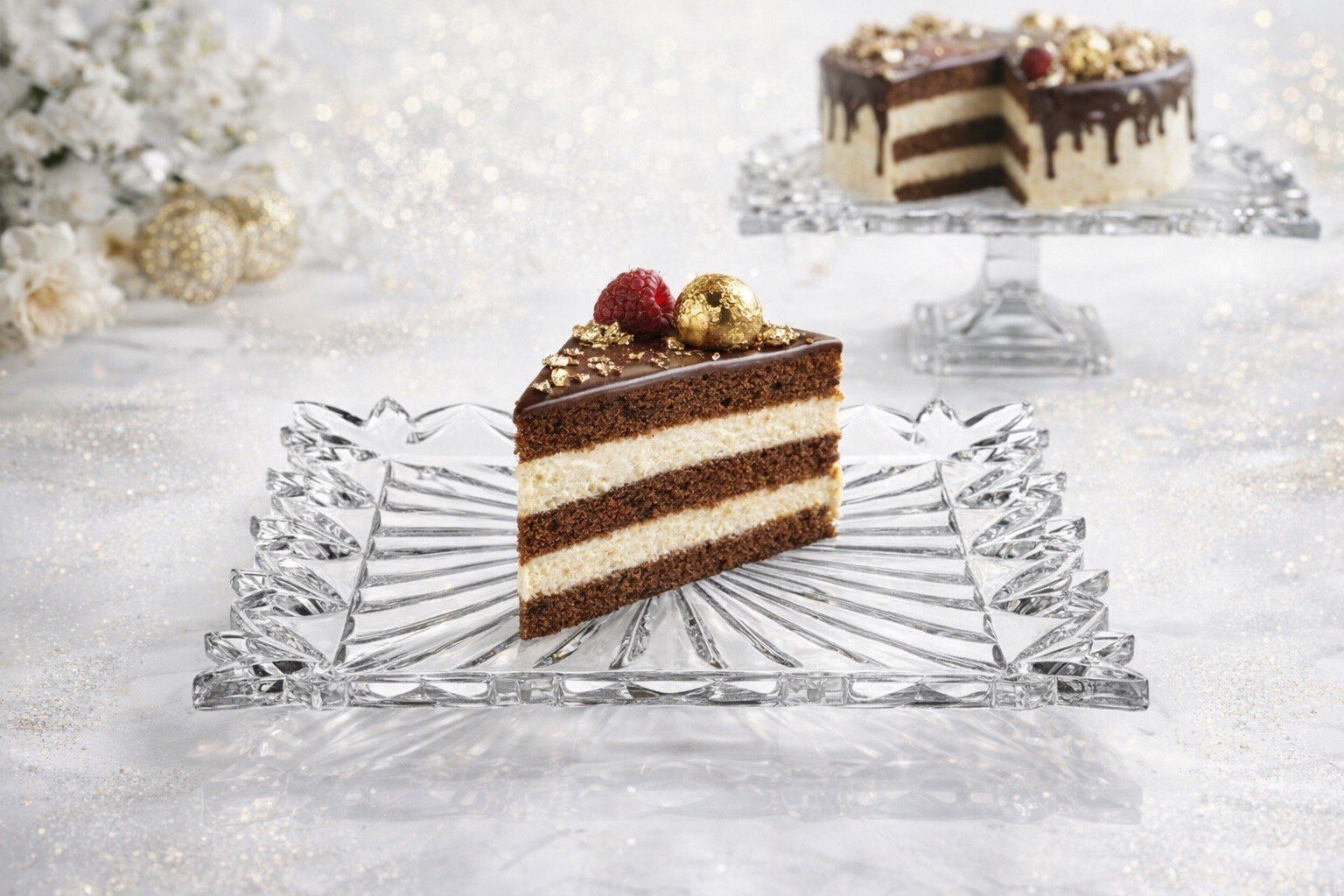 Talerz kryształowy deserowy 18,5 cm Pierced