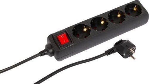 Kabel zasilający MicroConnect Microconnect MC-GRU00415BS rozgałęziacz 1,5 m 4 x gniazdo sieciowe Wewnętrzna Czarny