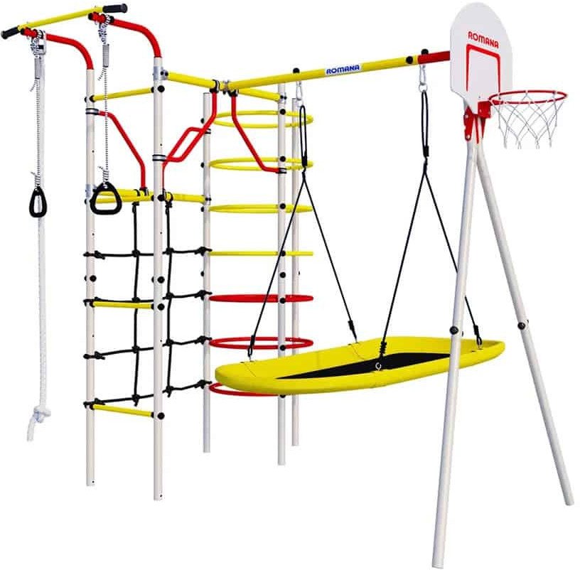 Plac zabaw Stacja kosmiczna | Tunel + Kosz + Leżak huśtawka | 100 kg