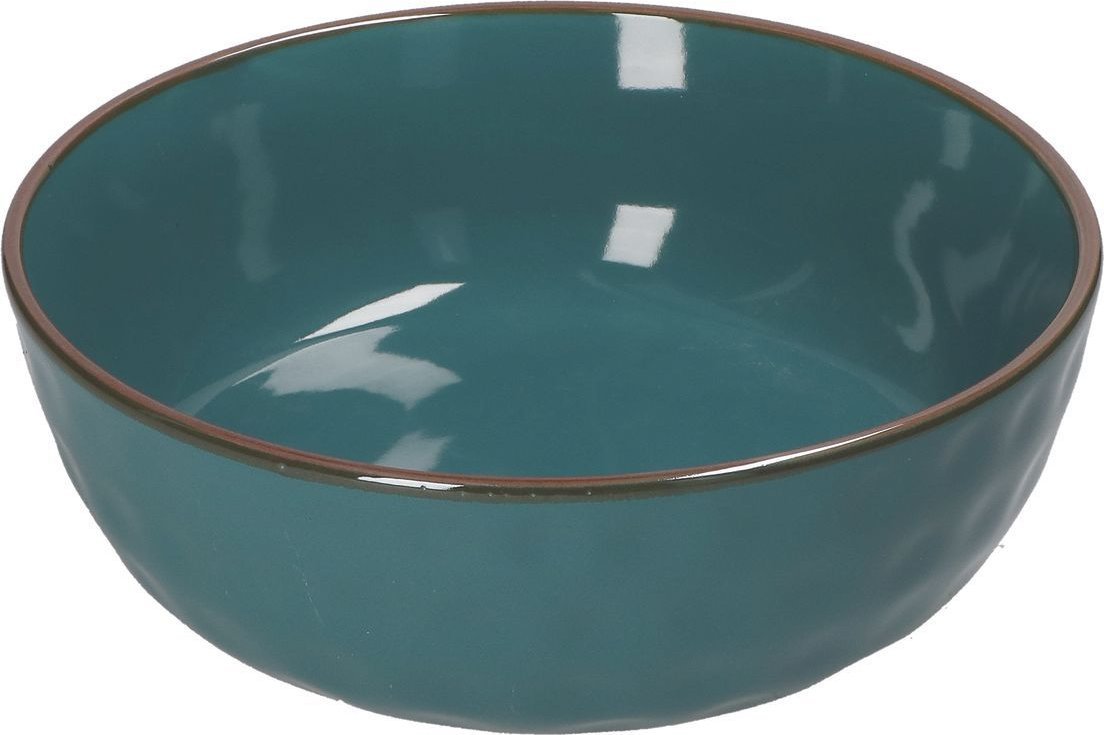 NPC Polska Rose&Tulipani Zestaw 4 misek do sałatek z kamionki 20 cm niebiesko-zielony