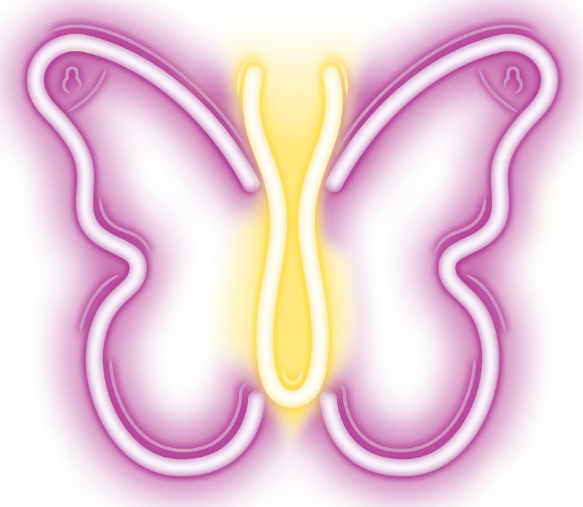 TelForceOne Neon LED MOTYL róż NNE03 Neolia