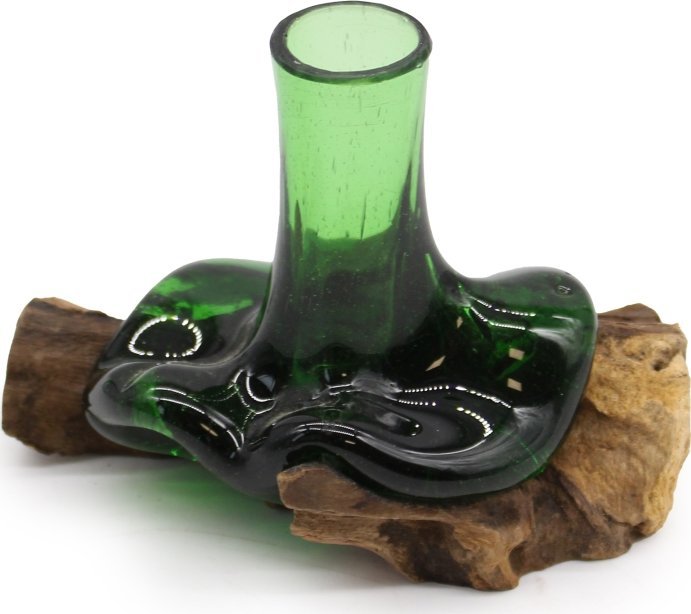 Belldeco Szkło Wtopione W Drewno - Mini Wazon