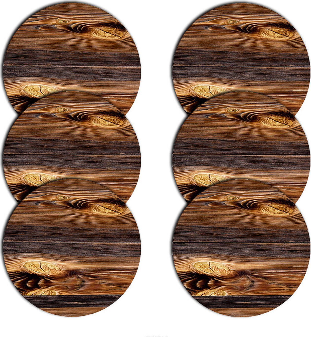 Bertoni Zestaw podkładek na stół okrągłych 6D - DREWNO