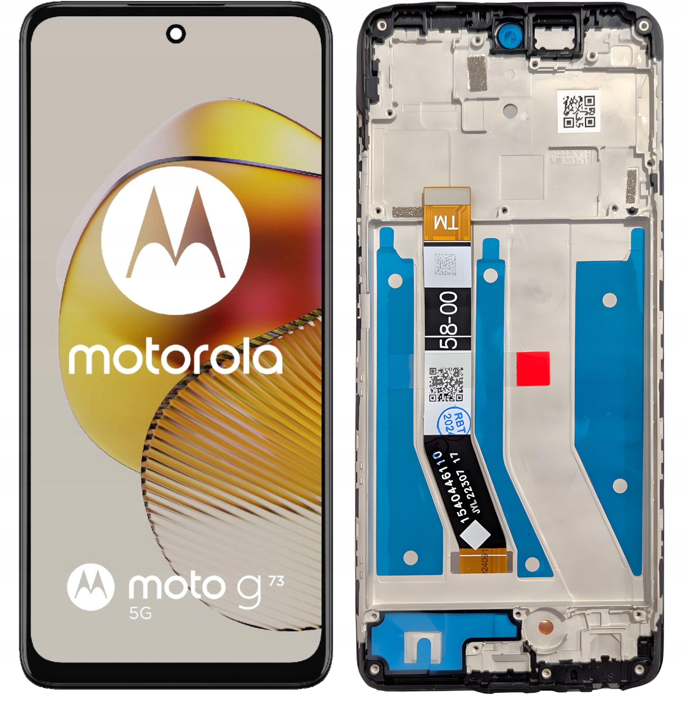 WYŚWIETLACZ EKRAN LCD DO MOTOROLA G73 RAMKA