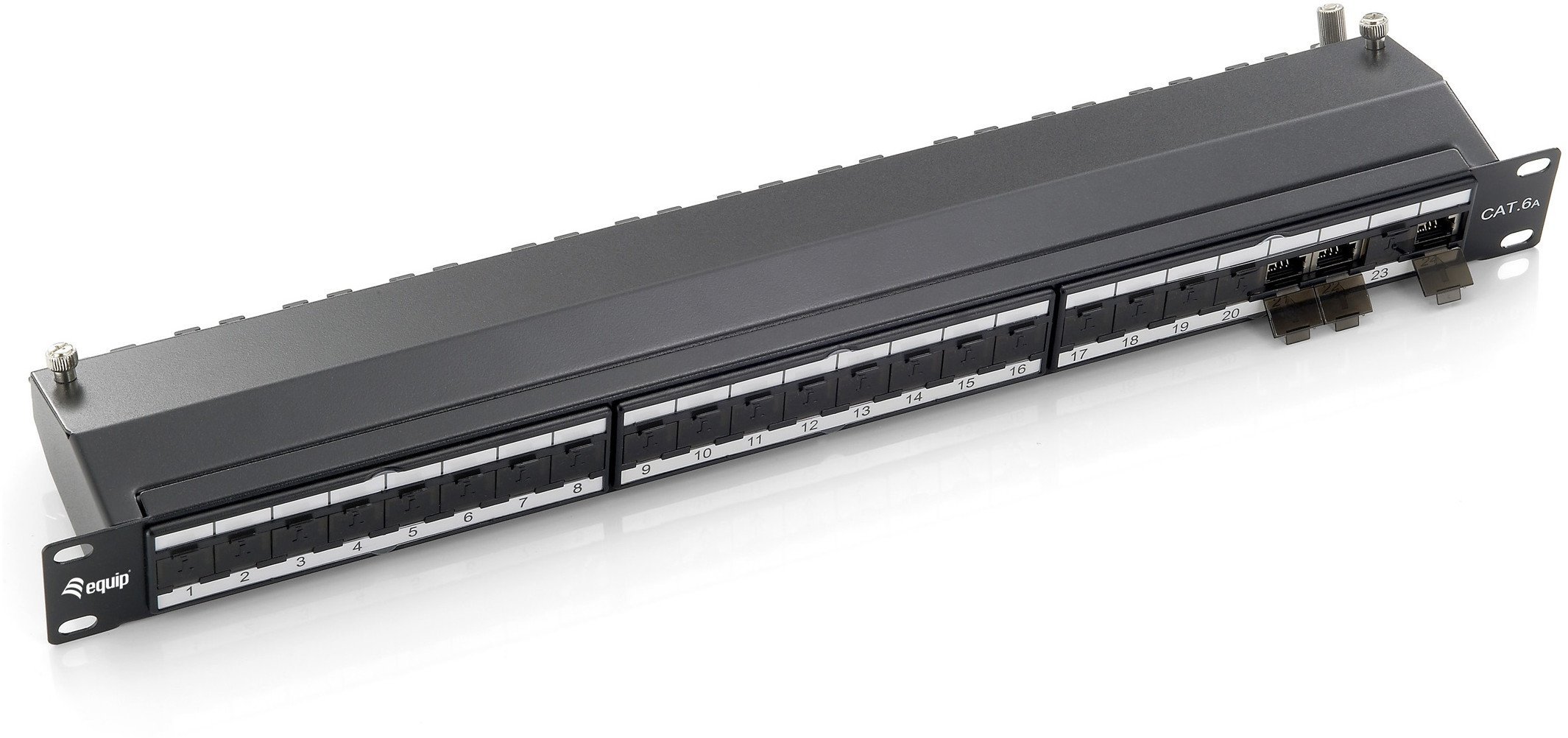 Equip Equip Patchpanel 24x RJ45 Cat6A 19" FTP 1HE Premium schwarz