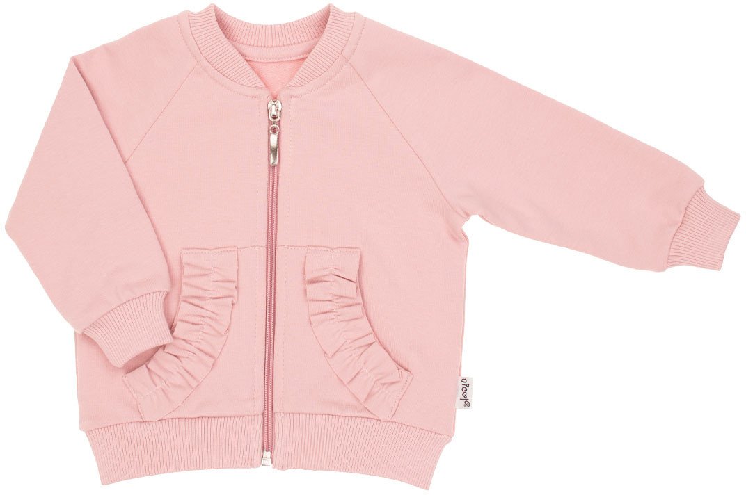 Bluza dresowa rozpinana dla dziewczynki różowa bomberka Nicol Nelly 80
