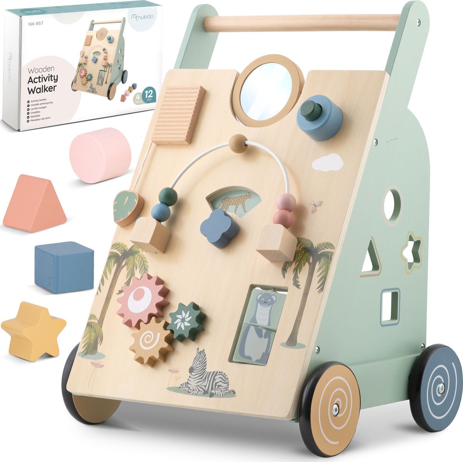 Drewniany chodzik pchacz NK-857 Nukido