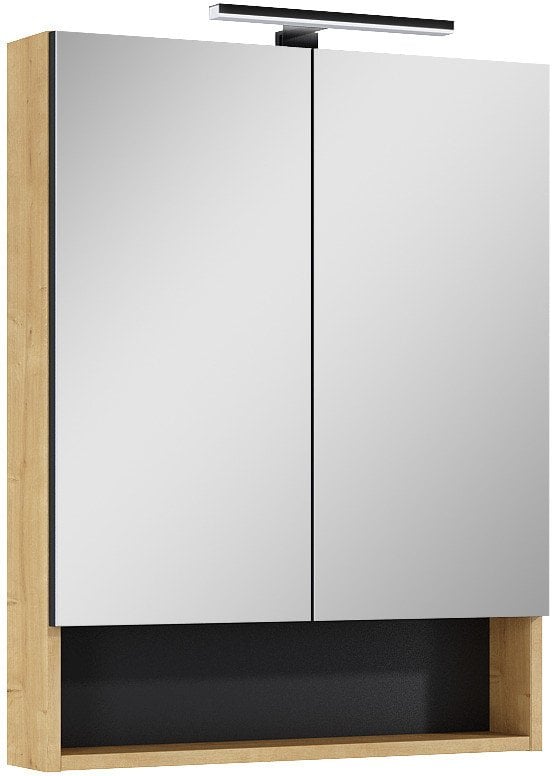 CAB MIRROR LAMELLO60 HAMILTON OAK LIGHT