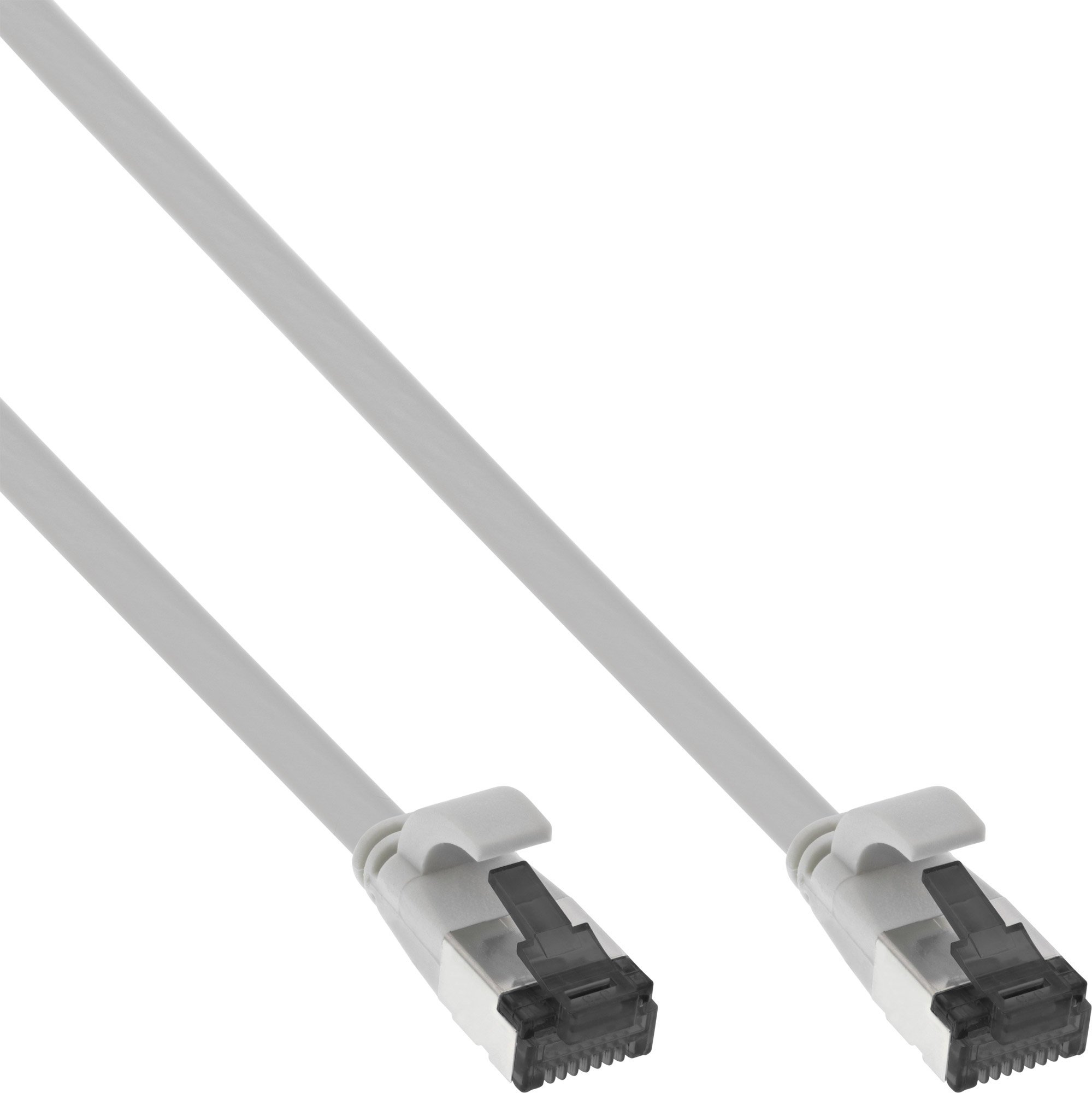 InLine InLine® Flat patch cable, U/FTP, Cat.8.1, TPE halogen free, grey, 5m