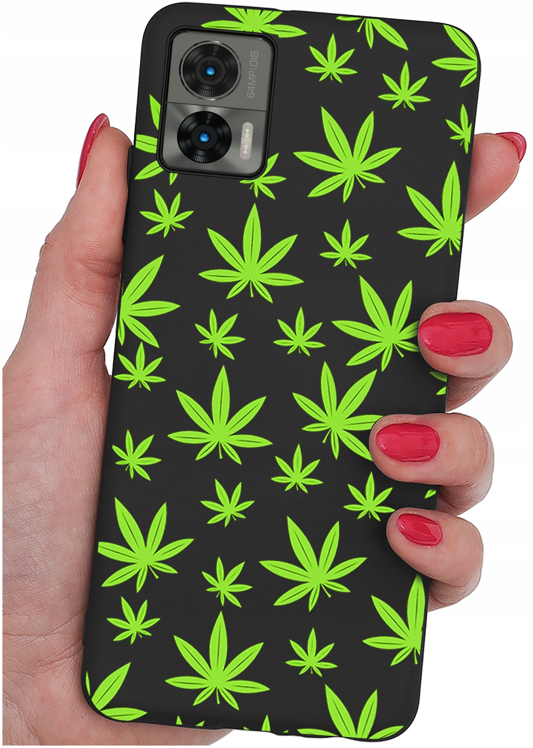 krainaGSM Etui do Motorola Moto Edge 30 Neo WZORY SILIKONOWE MATT CASE + SZKŁO 9H