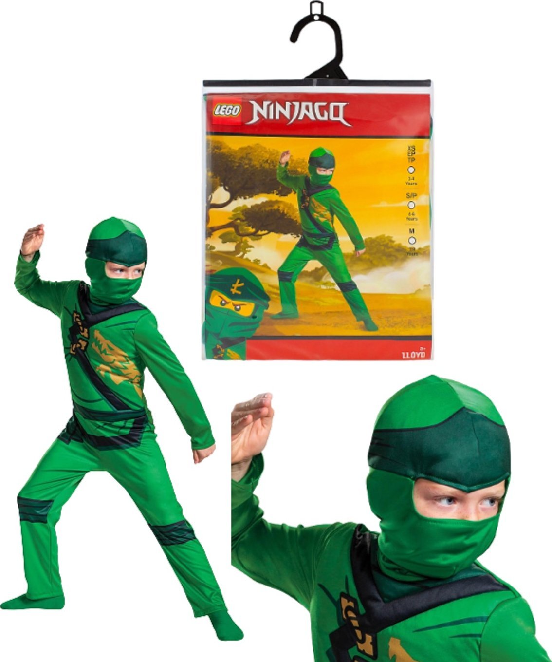 GoDan Strój karnawałowy Lloyd Fancy Lego Ninjago 3-4 lata XS