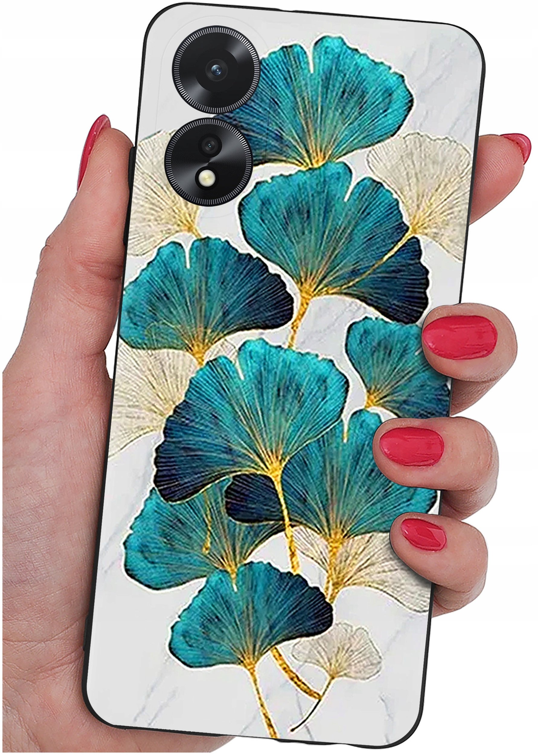 ETUI do Oppo A38 4G WZORY |SILIKONOWE MATT CASE + SZKŁO 9H