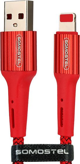 Kabel USB Somostel USB-A - Lightning 1 m Czerwony (25927)