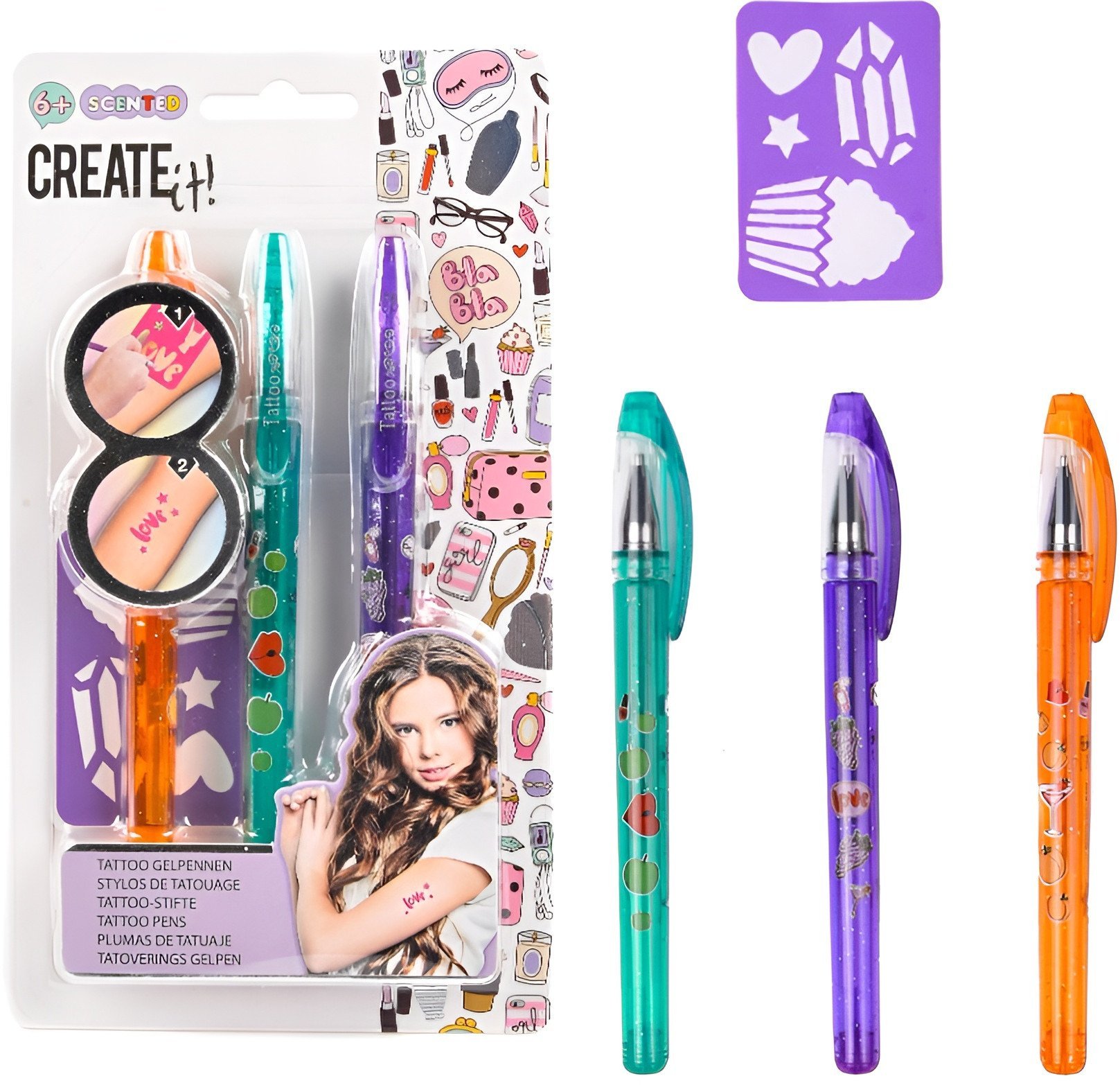 Pisak do robienia tatuażu 3szt mix CREATE IT!