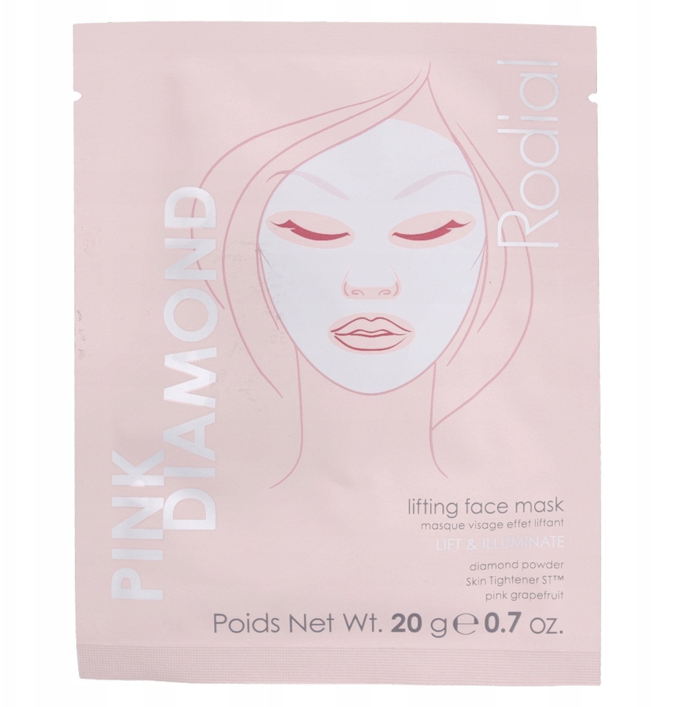 Rodial, Pink Diamond, Lifting, Sheet Mask, Face, 20 g For Women