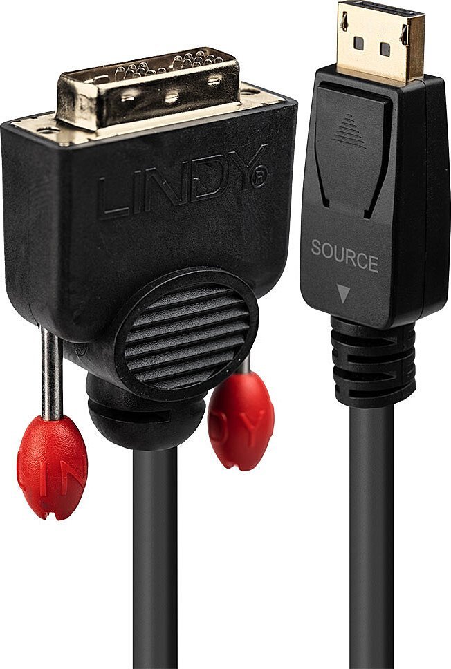 Kabel Lindy DisplayPort - DVI-D 1m czarny (41490)