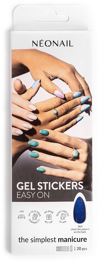 NeoNail Gel Stickers Easy On lakier hybrydowy w naklejce M01 20szt