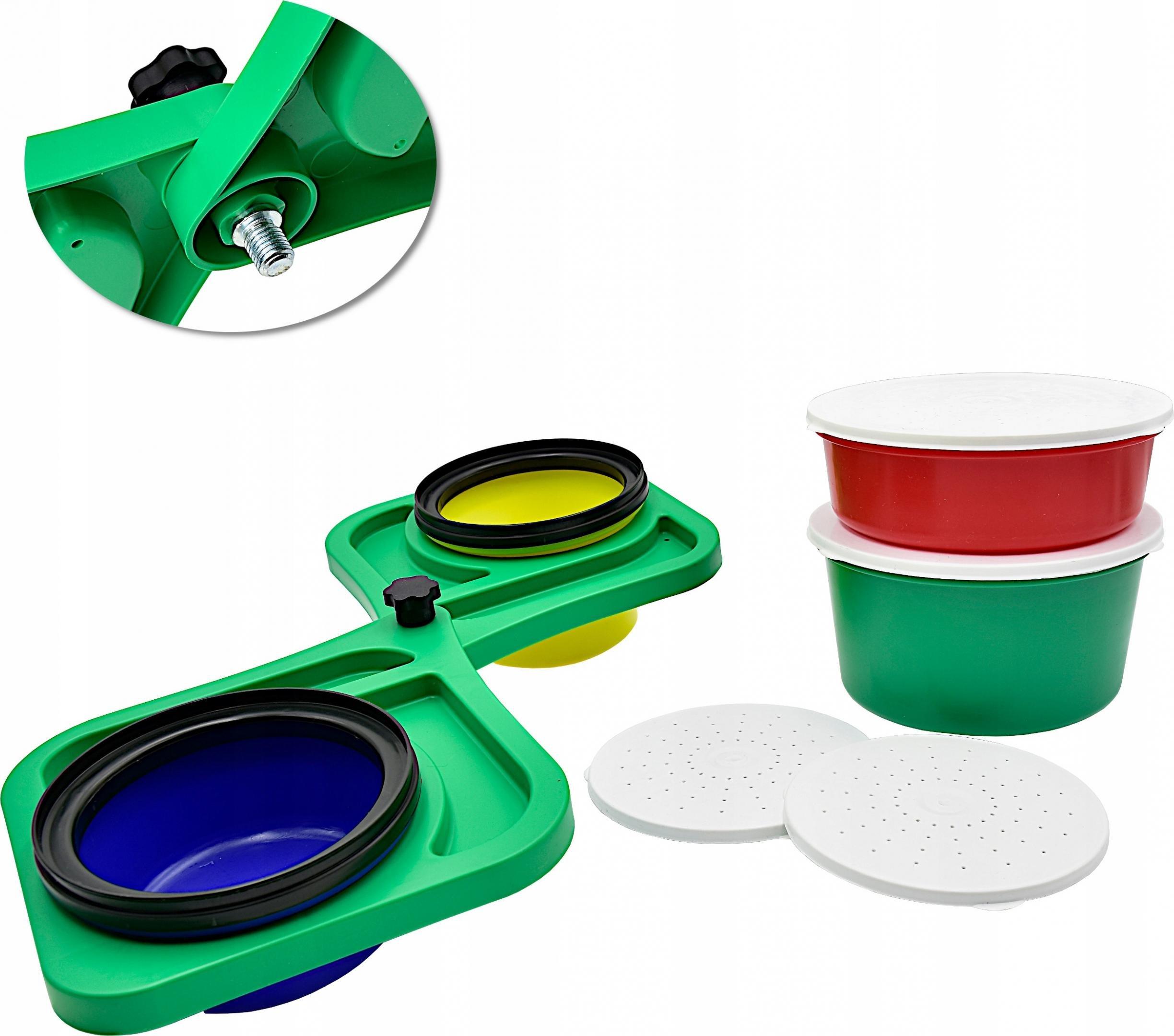 Anplast Składana PALETA z gwintem + 4 X POJEMNIK ANPLAST