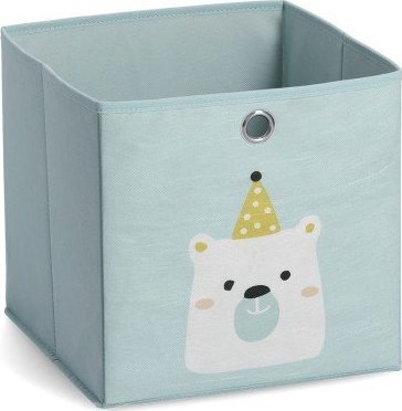 Zeller Pudełko do przechowywania Icebear, tkanina, mięta