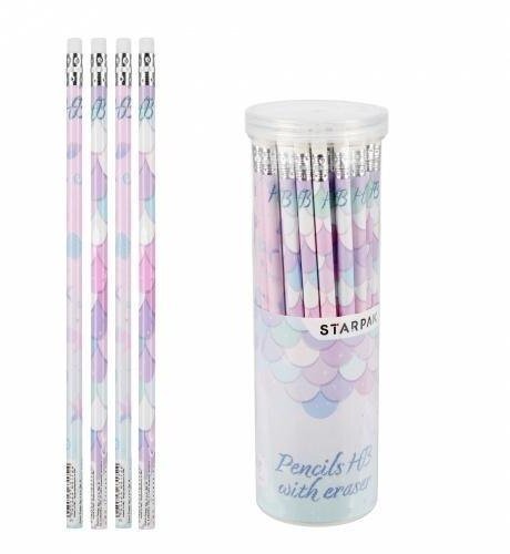 Ołówek z gumką HB Mermaid (48szt)