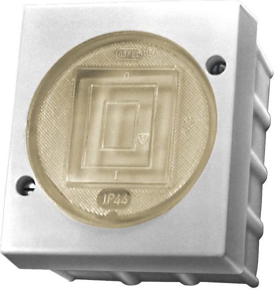 Ospel Łącznik schodowy Lambda pojedynczy hermetyczny IP44 biały (ŁNH-3L/00)