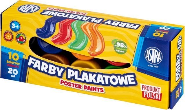 Astra Farby plakatowe Astra 10 kol x 20 ml STANDARD BOX