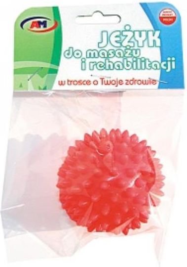 Tullo Piłka do masażu Jeżyk czerwona
