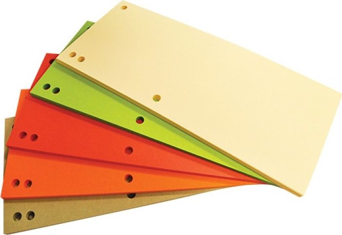 Office Products PRZEKŁADKI KARTONOWE OFFICE PRODUCTS 1/3 A4 MIX KOLORÓW (100)