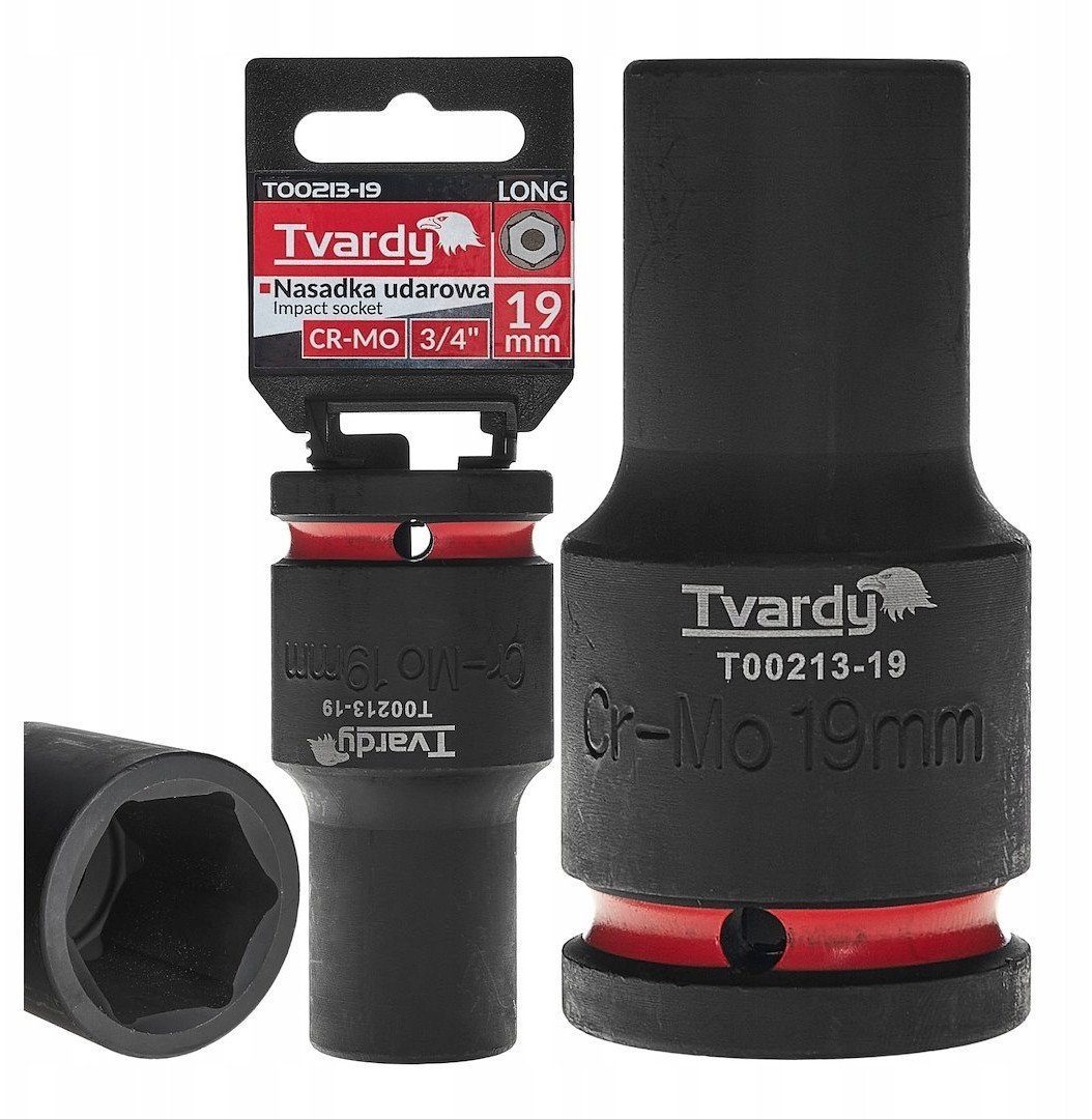 Nasadka udarowa długa 3/4" 6-kąt 19mm CR-MO (1/20)