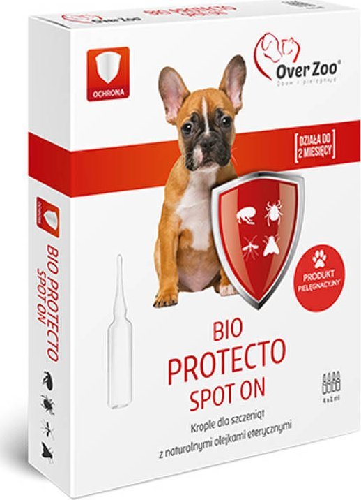 Over Zoo Bio Protecto Spot On dla szczeniąt krople na bazie naturalnych olejków eterycznych 4 x 1 ml