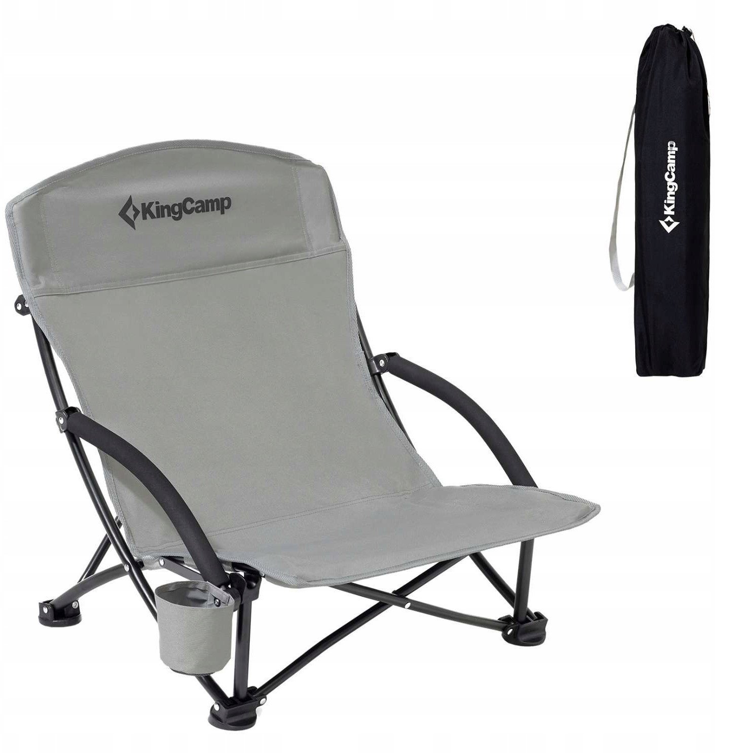 Krzesło Kempingowe Składane Wędkarskie Stalowa Rama KING CAMP Deluxe